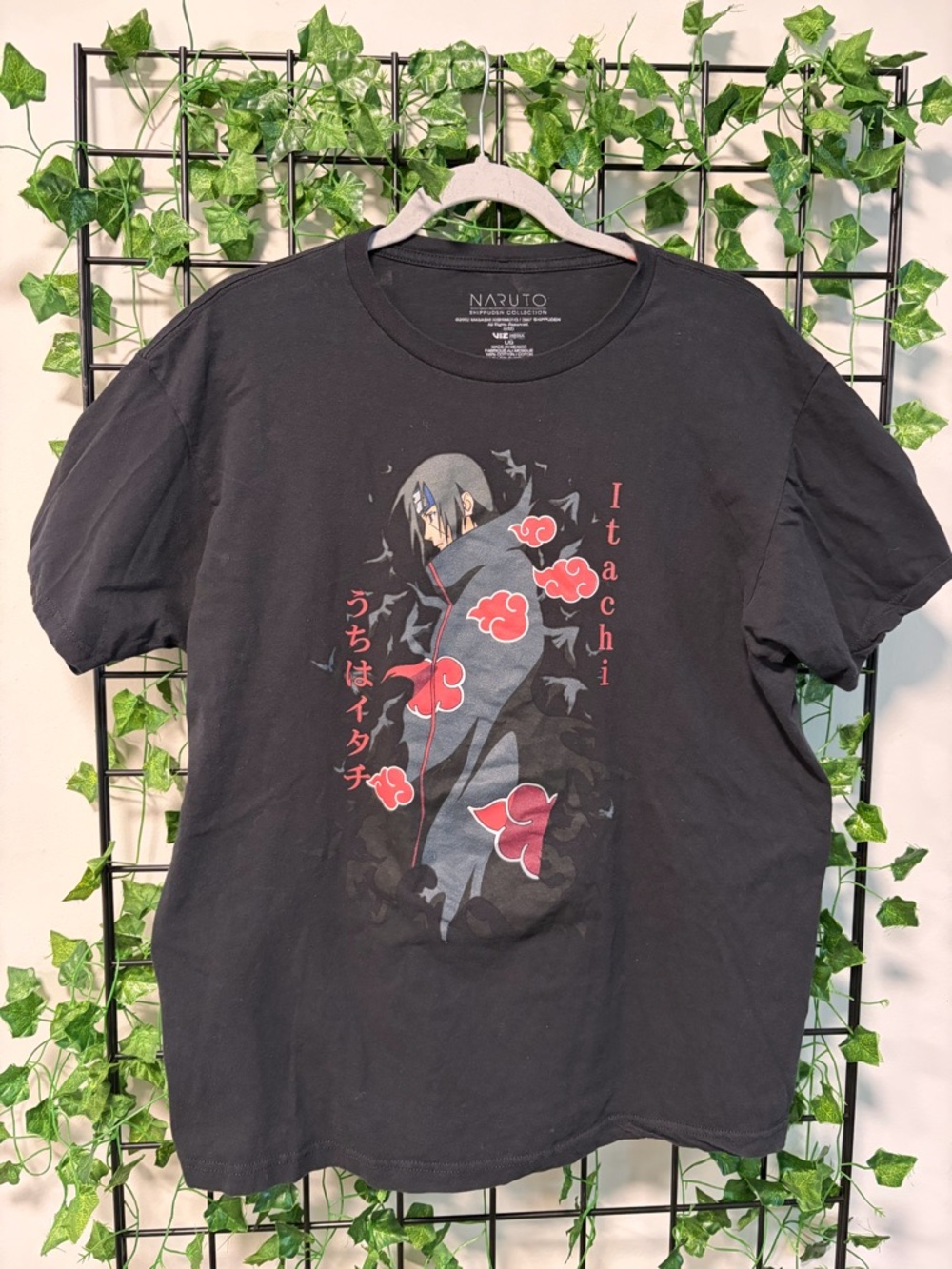 Naruto Itachi Graphic Short Sleeve Tee - Black